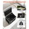 Black Rolling File Storage Box with Dual Lock and Aluminum Frame for Home or Office